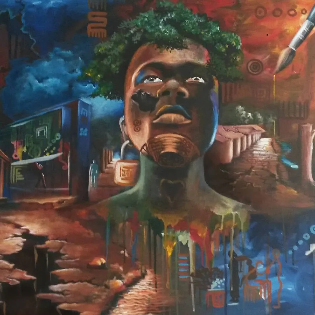 Efiri’ II, (Trap), 2023. Acrylic on canvas, 30x40 inch
