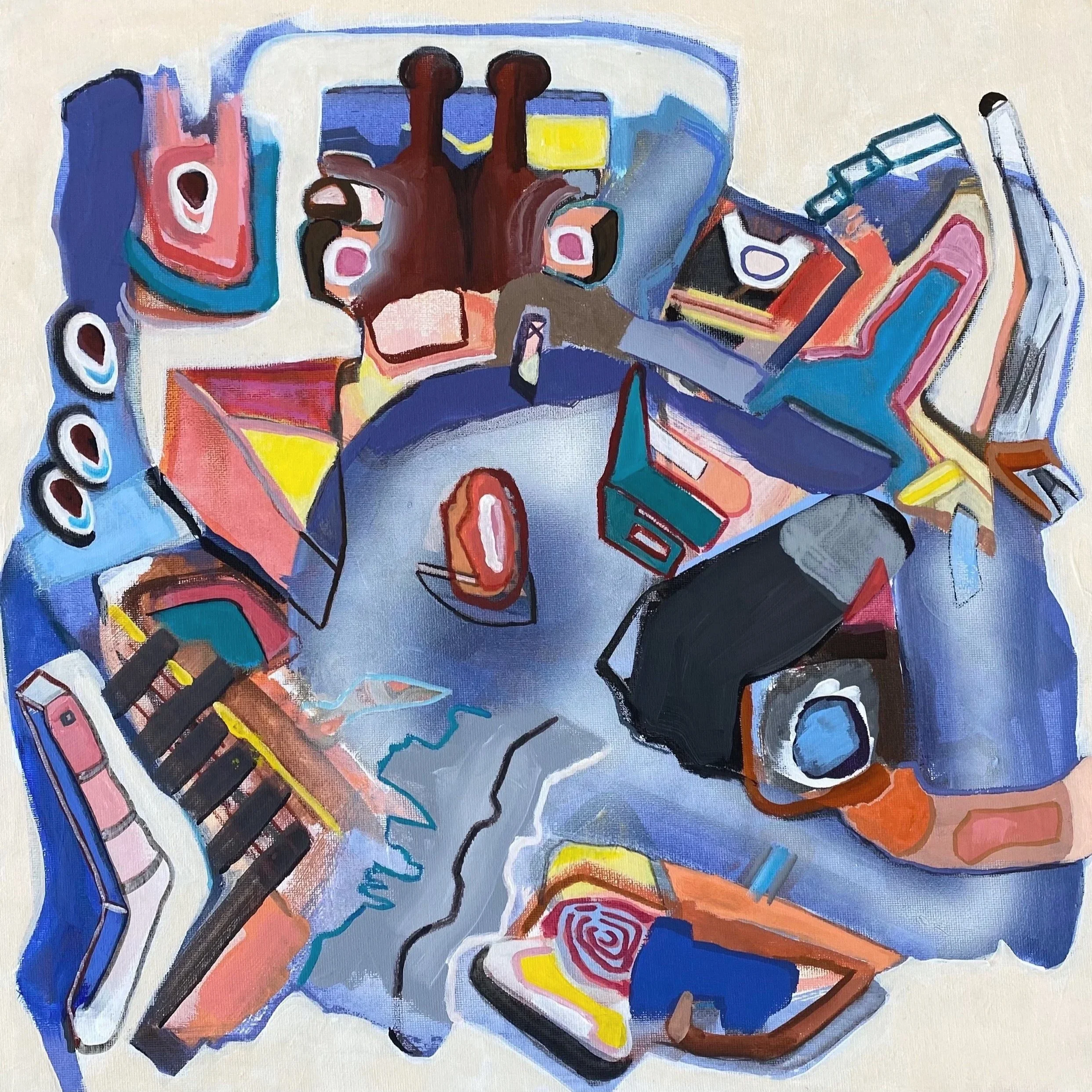 "Trophy",  2021;  40 x 40 cm,
Acryl auf Leinwand