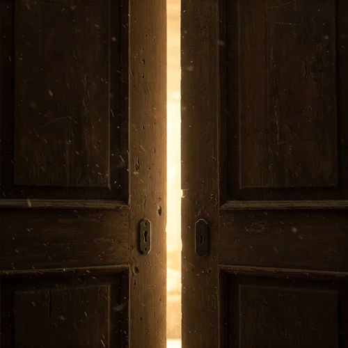 geschlossene Tür - Kind zieht sich zurück