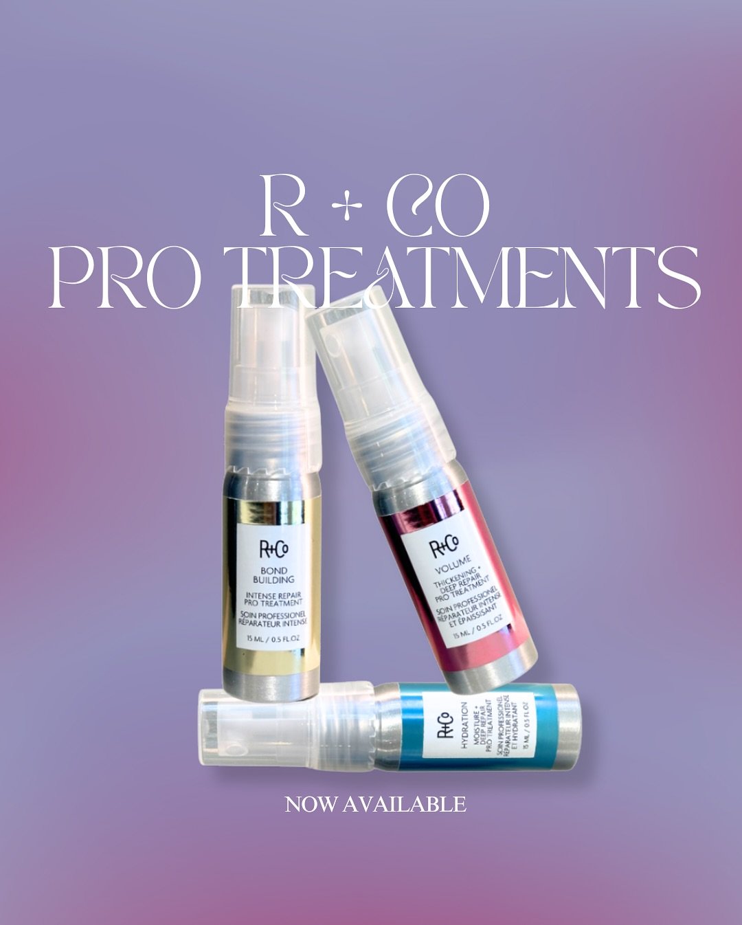 NEW IN SALON TREATMENTS 💆🏼&zwj;♀️ 

BOND BUILDING
For extremely dry or damaged hair
✨ 3x stronger
✨ 19x smoother

HYDRATION
For medium to thick, frizz-prone hair
💧 16x more hydration
💧 2x more frizz control

VOLUME
For fine or breakage-prone hair