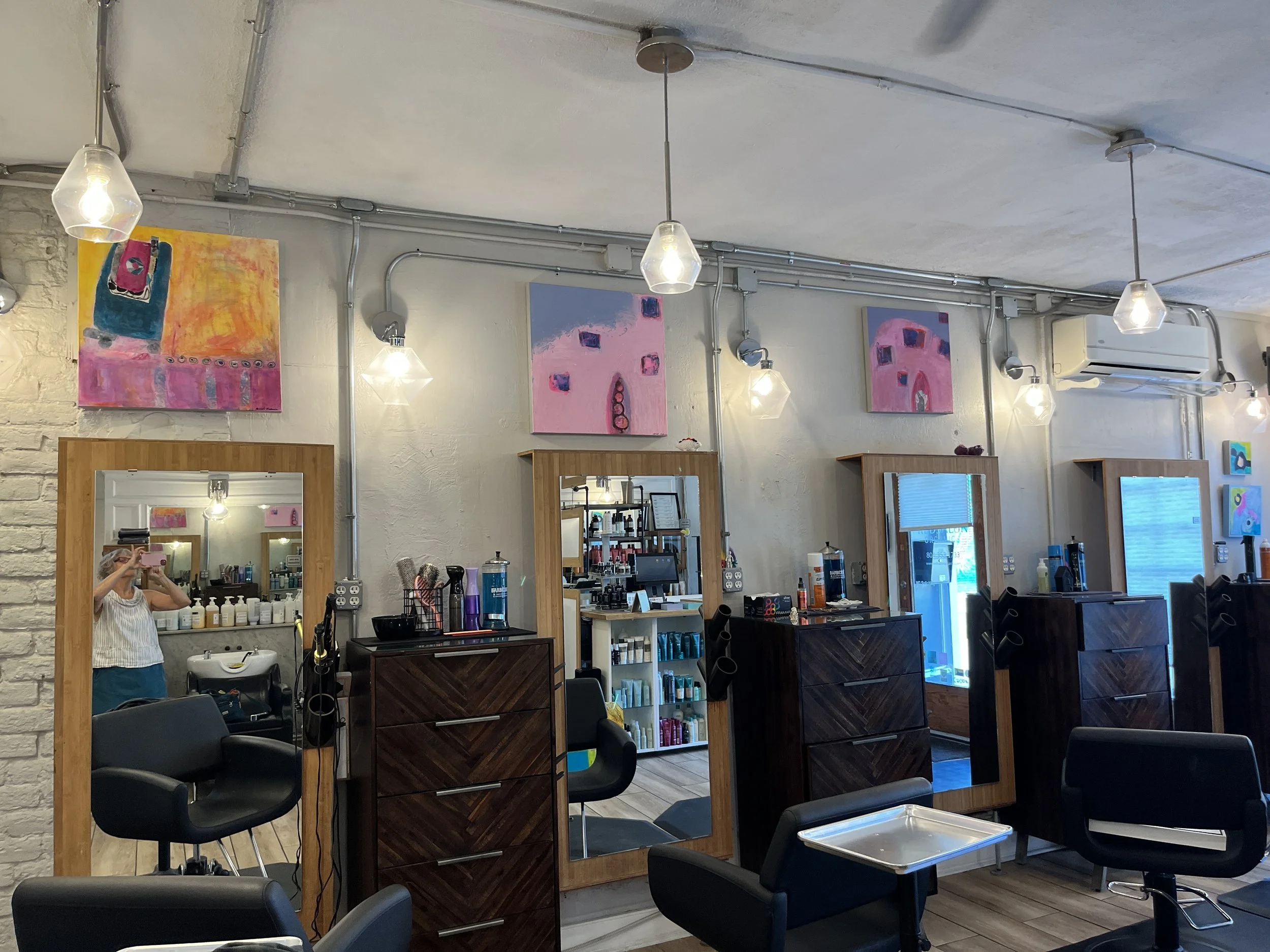 Red Organic Salon Art Exhibit
