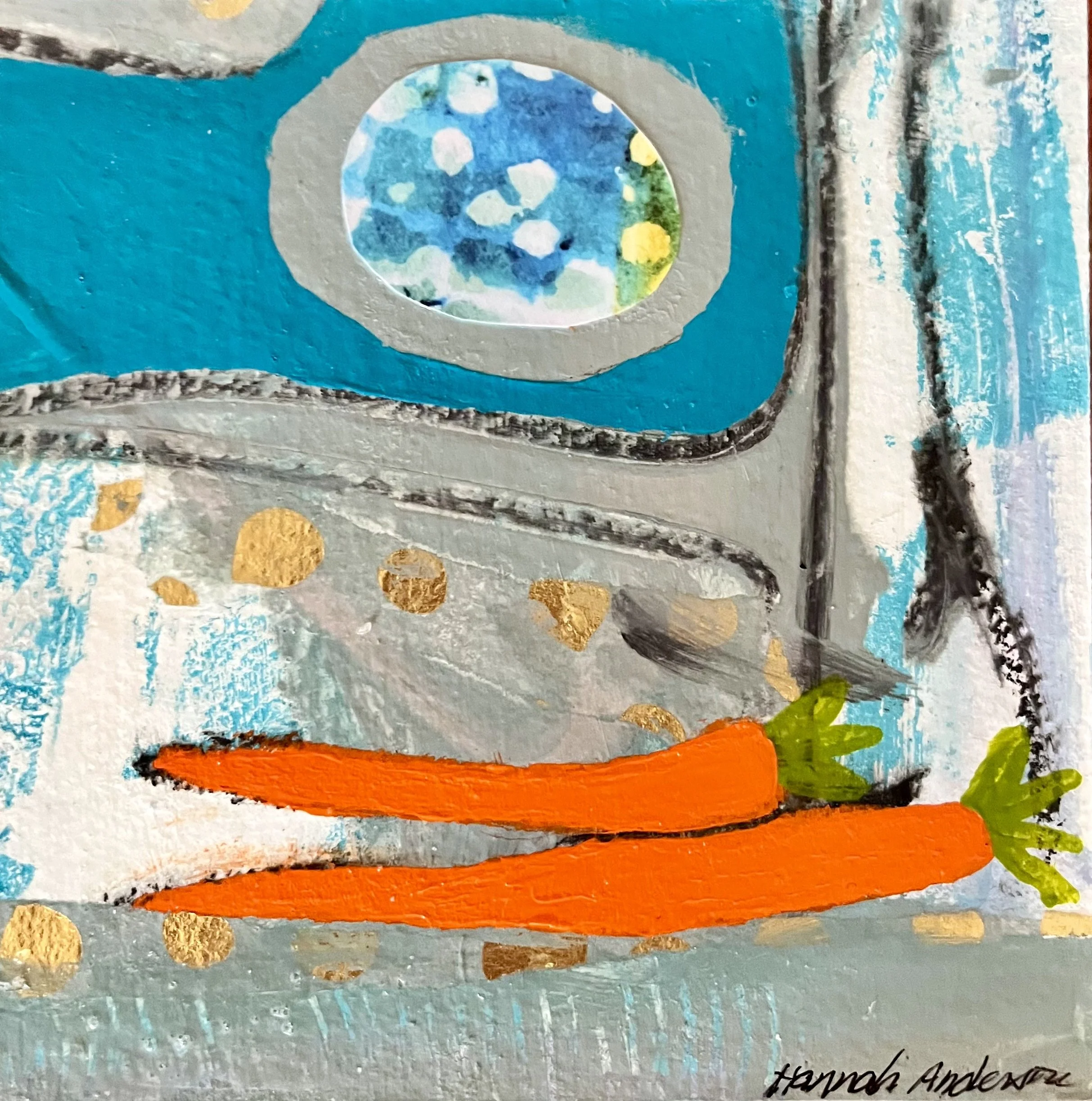 Carrots Growing in Moonlight