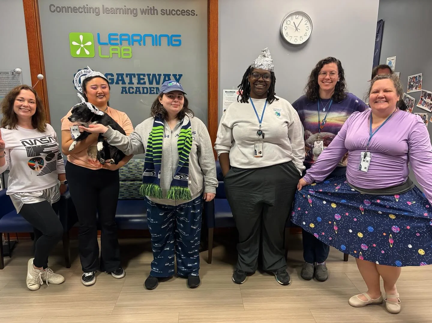 Houston we have a problem&mdash;She may have spaced out, but she was a good sport about it! 🪐🚀🏒🏈

Shout out to Ms. Branum who read &ldquo;Sports Day&rdquo; instead of &ldquo;Space Day&rdquo; 🤣