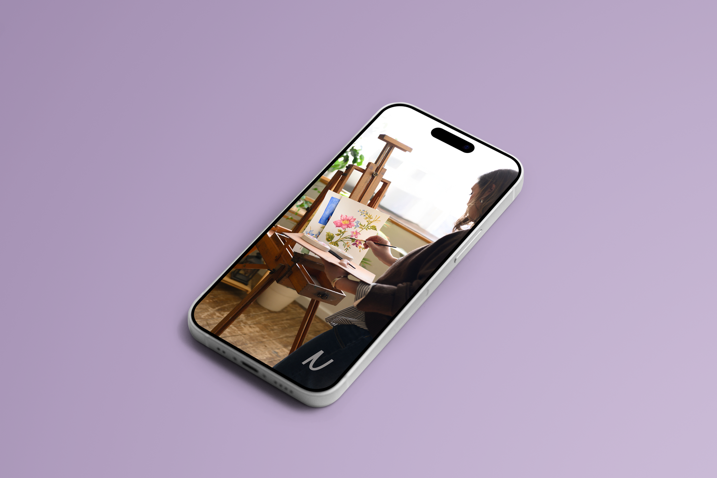 Free iPhone 16 Pro Laying on Floor Mockup.png