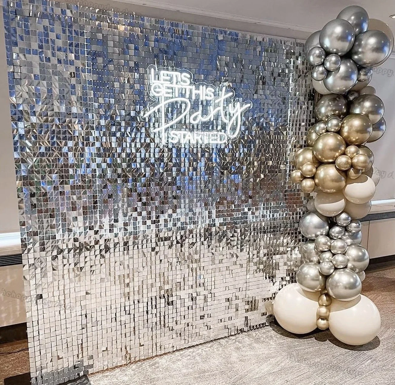 Renta de letrero con decoración