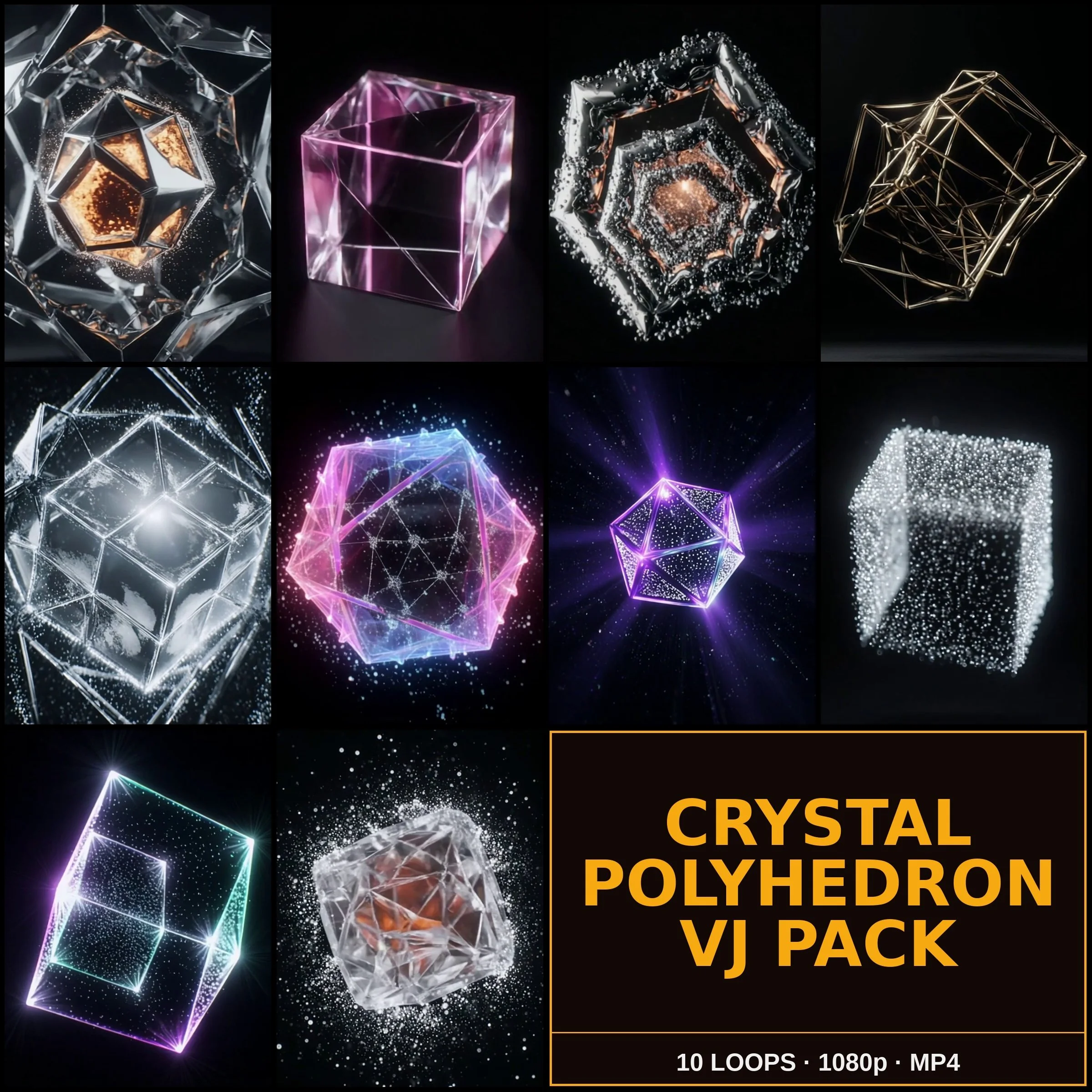 Crystal Polyhedron VJ Pack