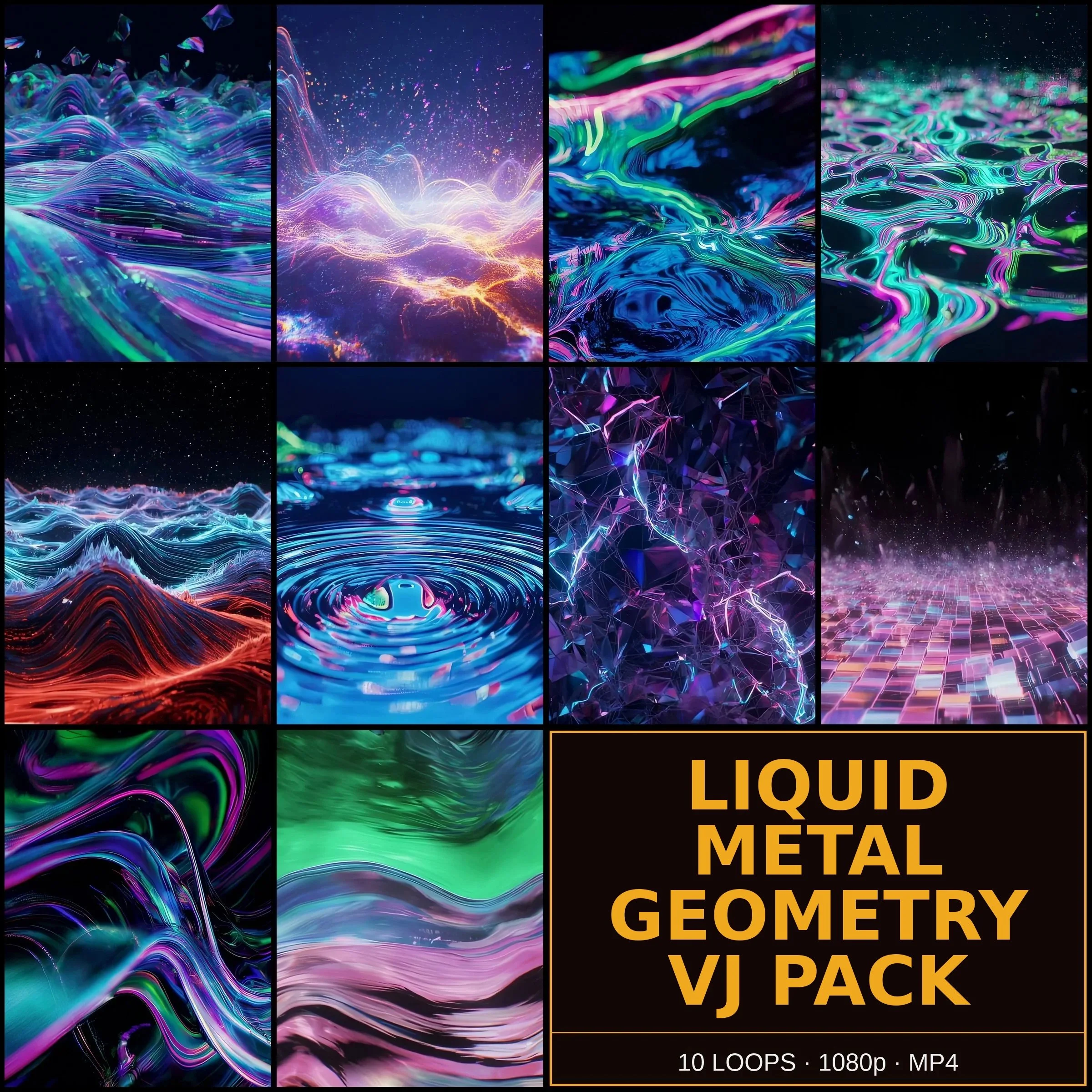 Liquid Metal Geometry VJ Pack