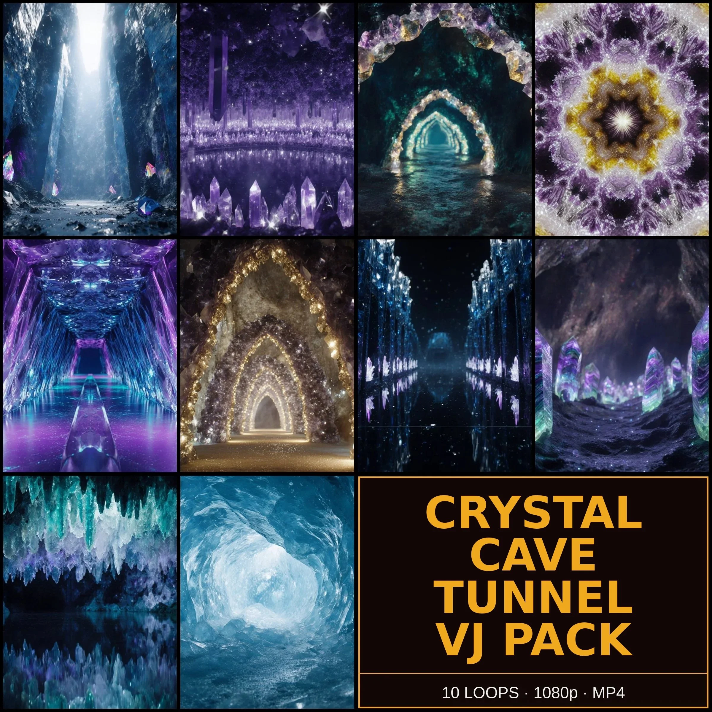 Crystal Cave Tunnel VJ Pack