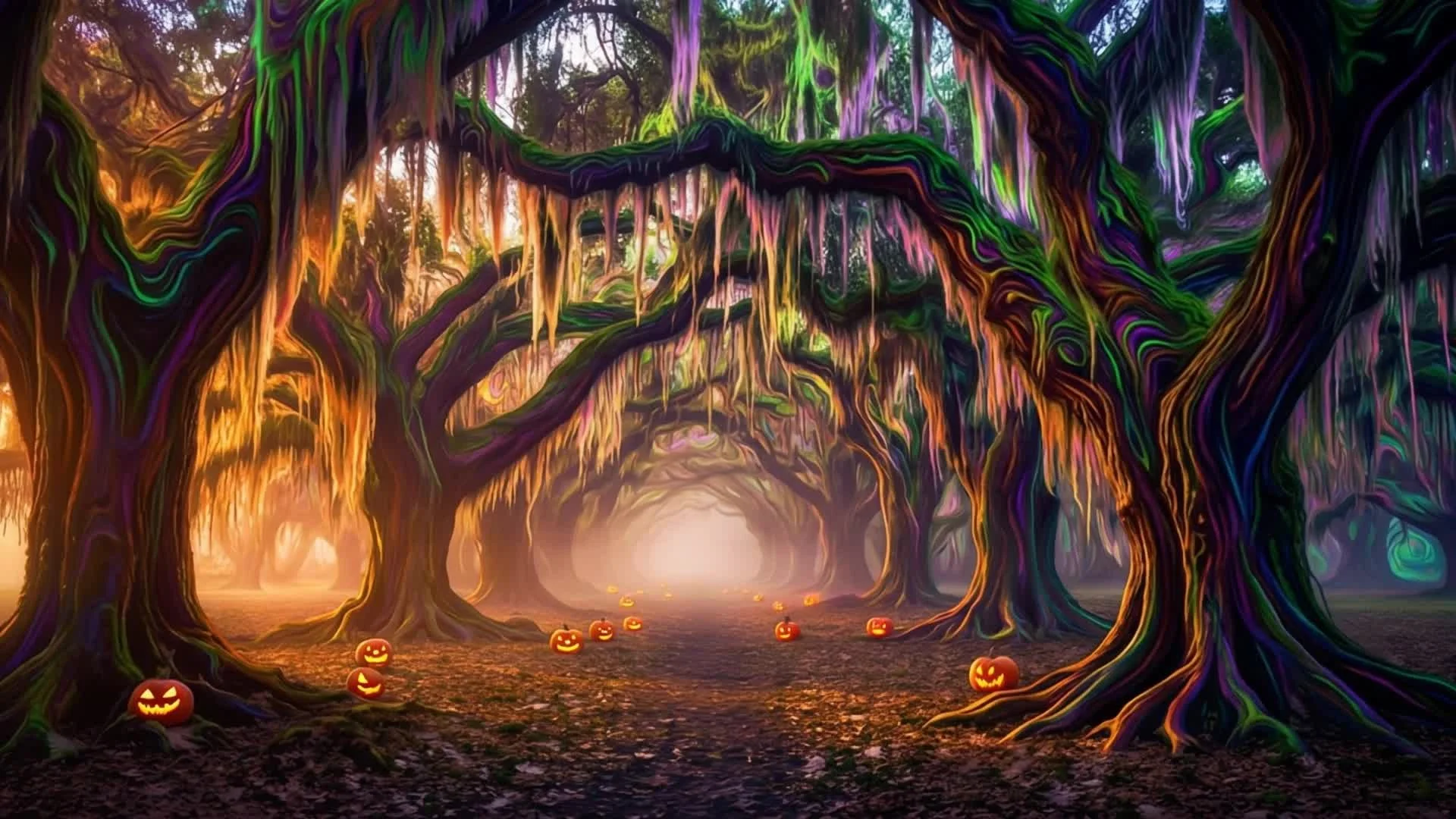 Halloween Live Oak VJ Loop
