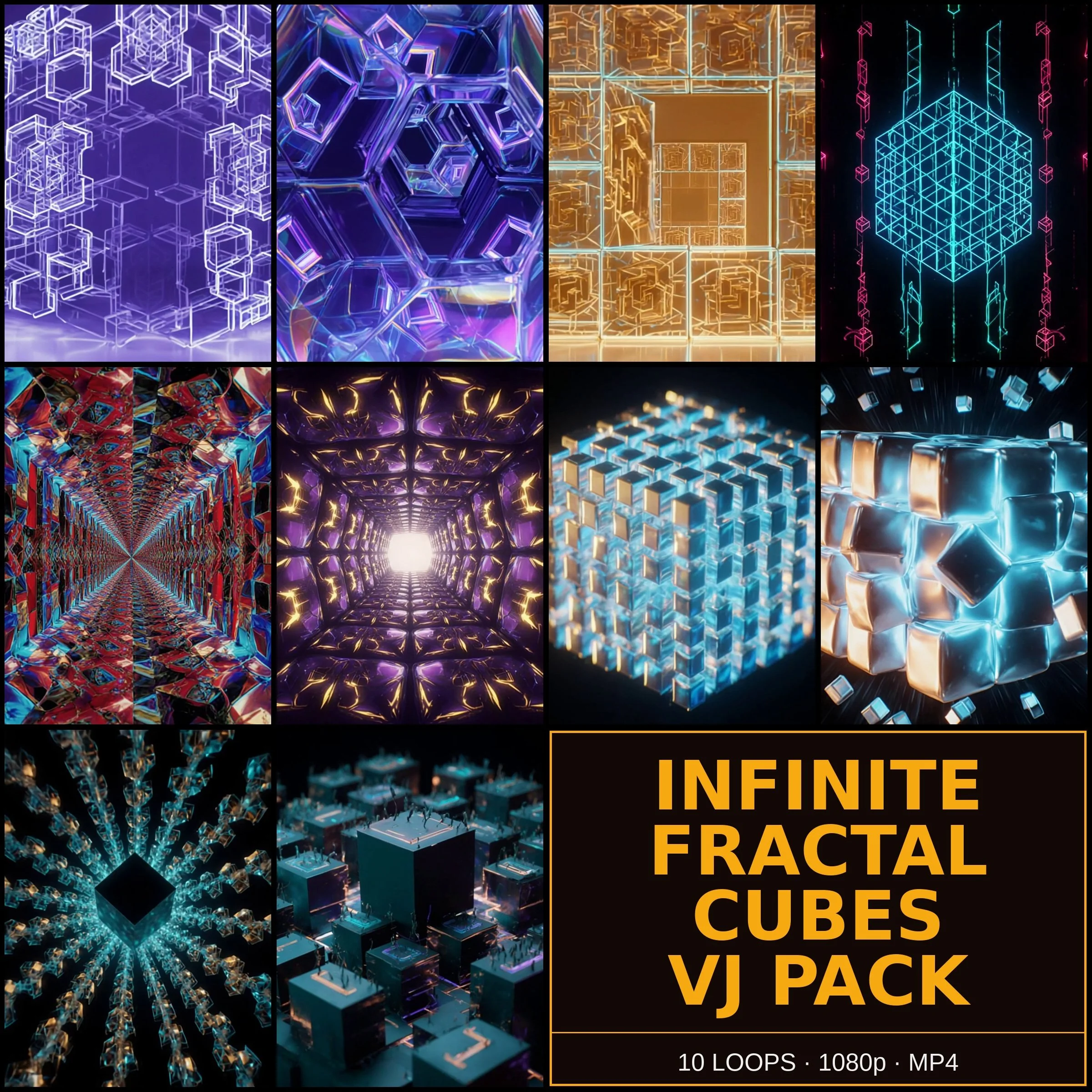 Infinite Fractal Cubes VJ Pack