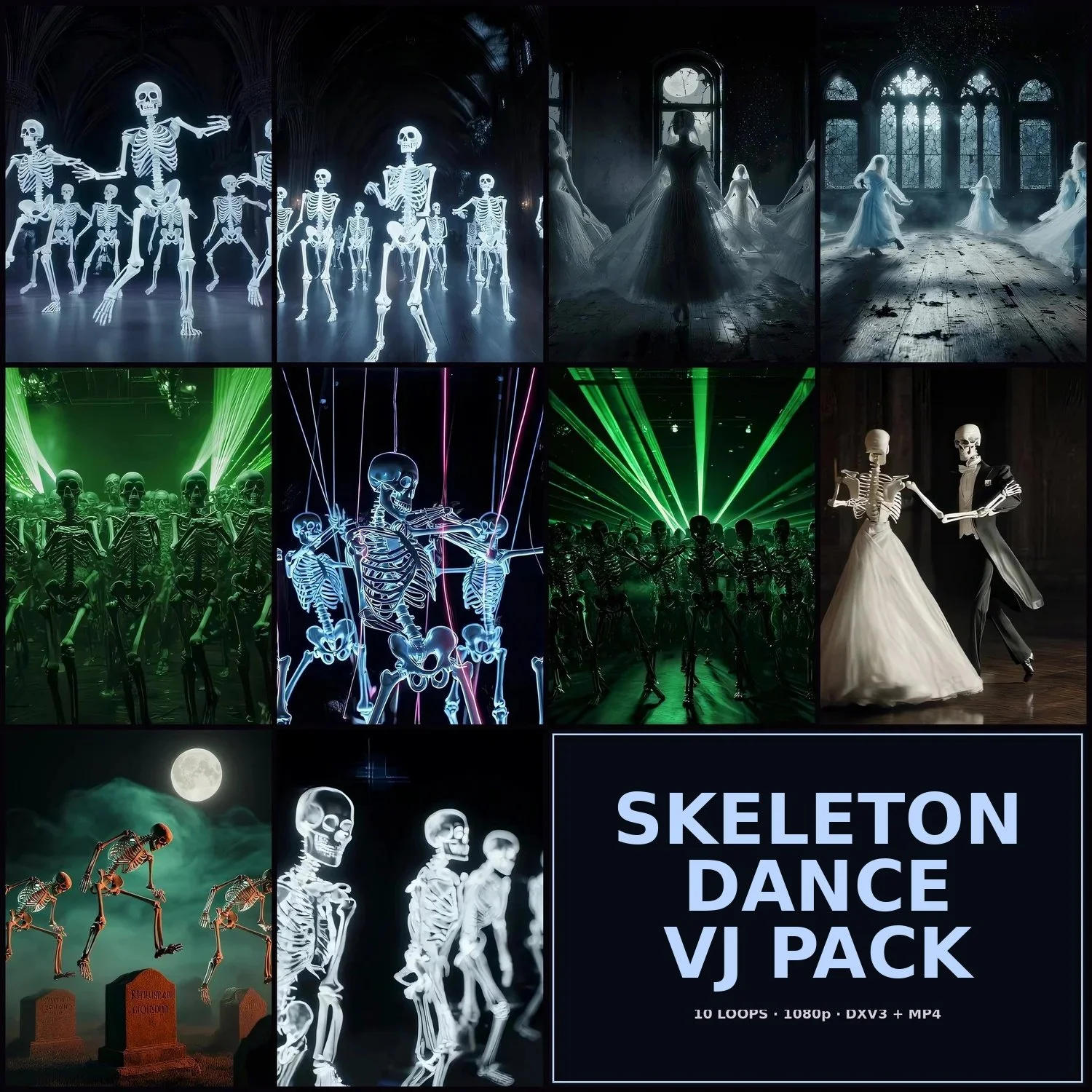 Skeleton Dance VJ Pack