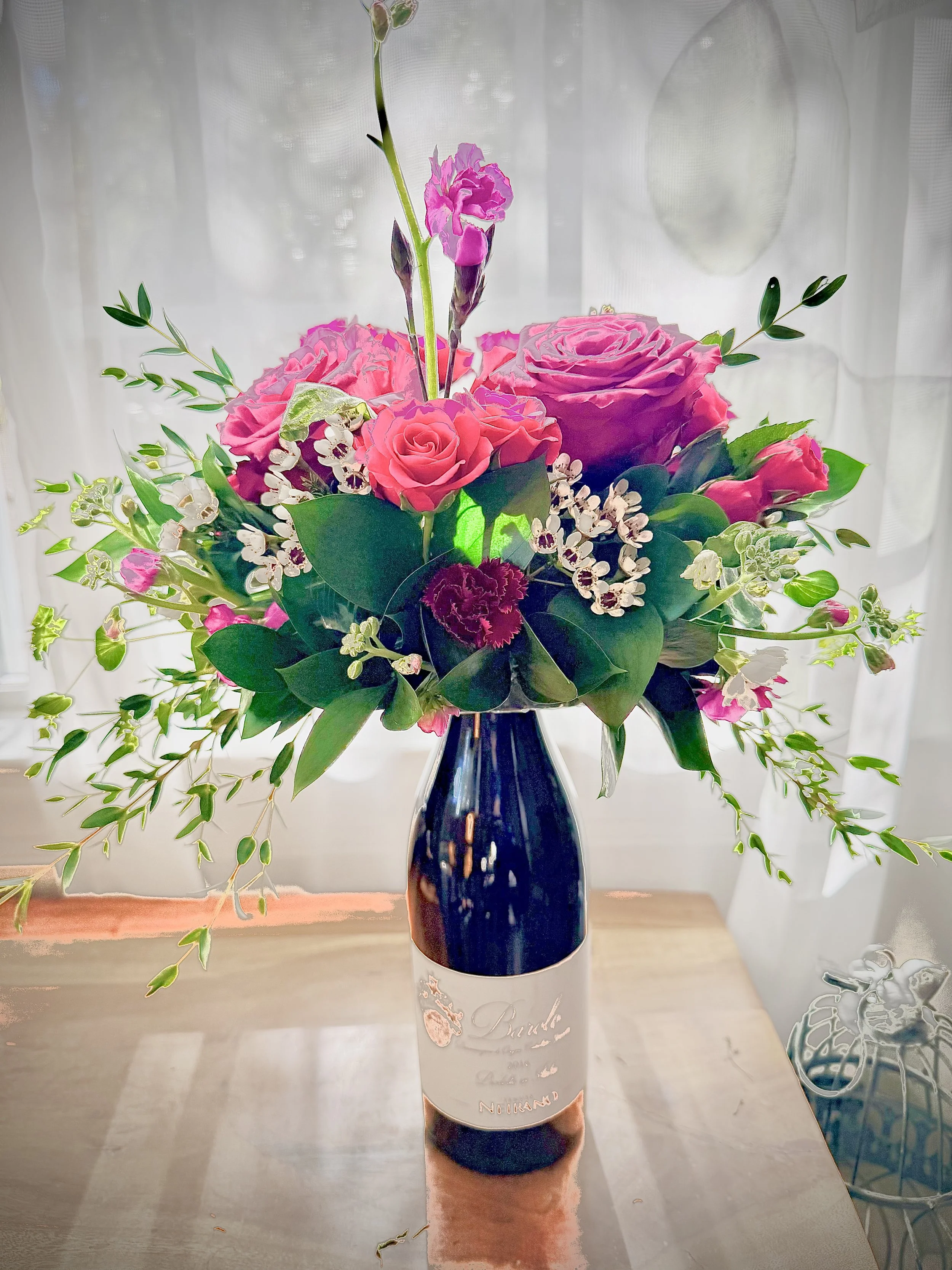 Valentine Vino Bouquet
