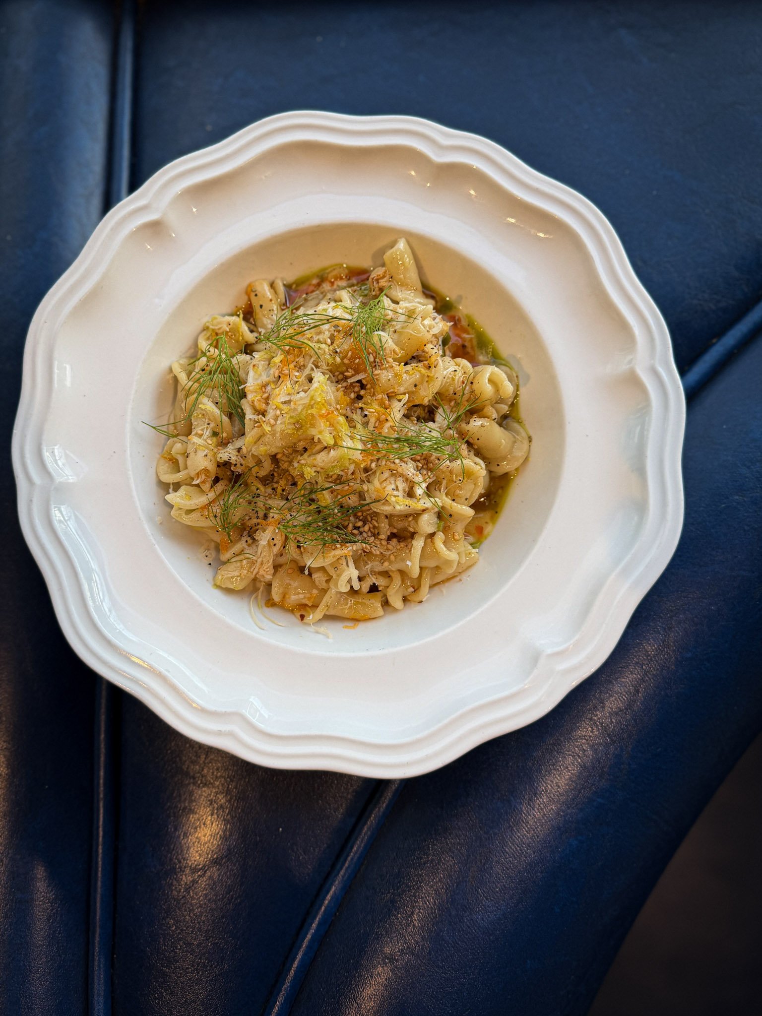 Ferrazzani 	pasta crab ginger garlic