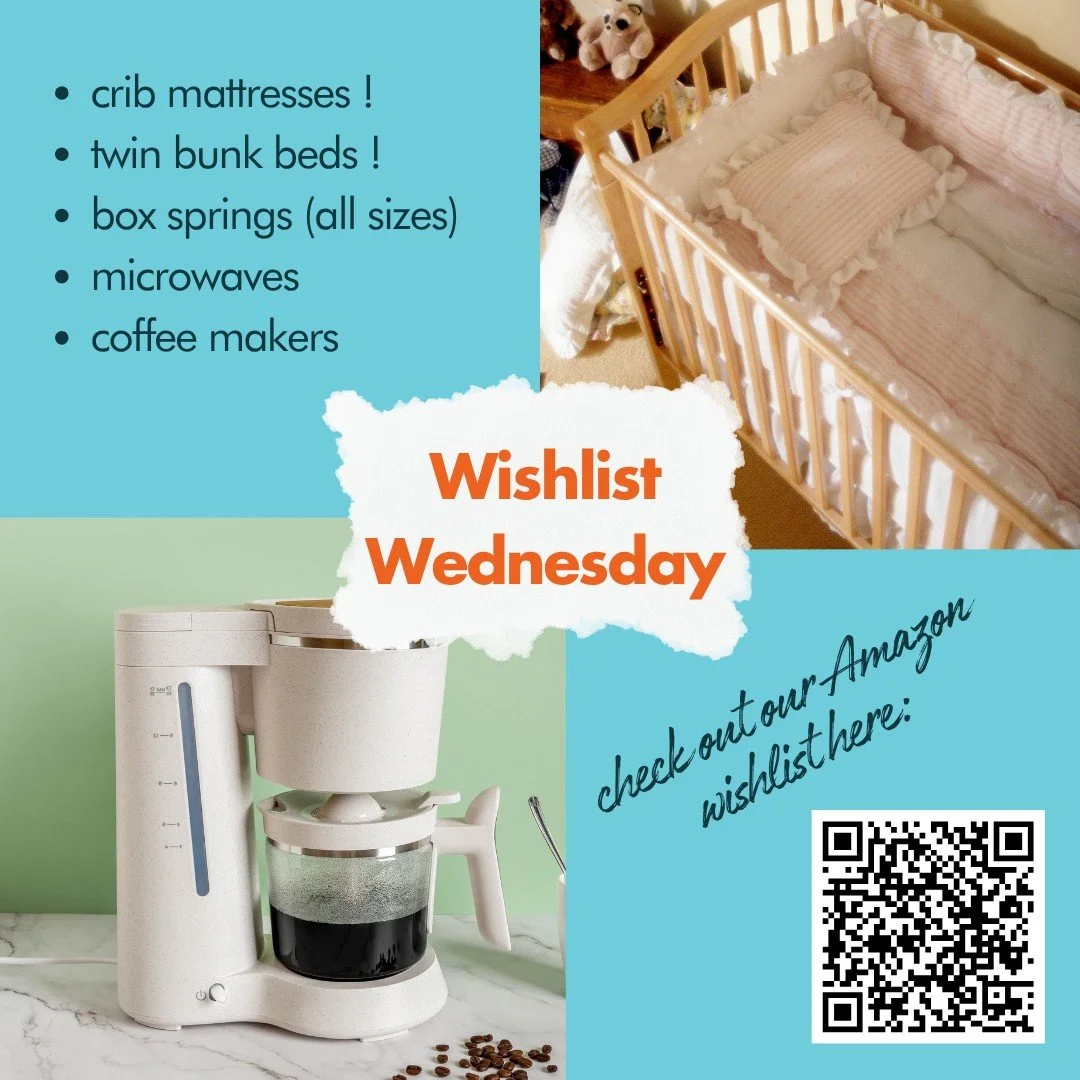💛 It's the first Wishlist Wednesday of October!💛

🛏 We are still completely out of crib mattresses and twin bunk beds for our Humble families with little ones!!! We are also running low on box springs (all sizes but especially twin), microwaves an