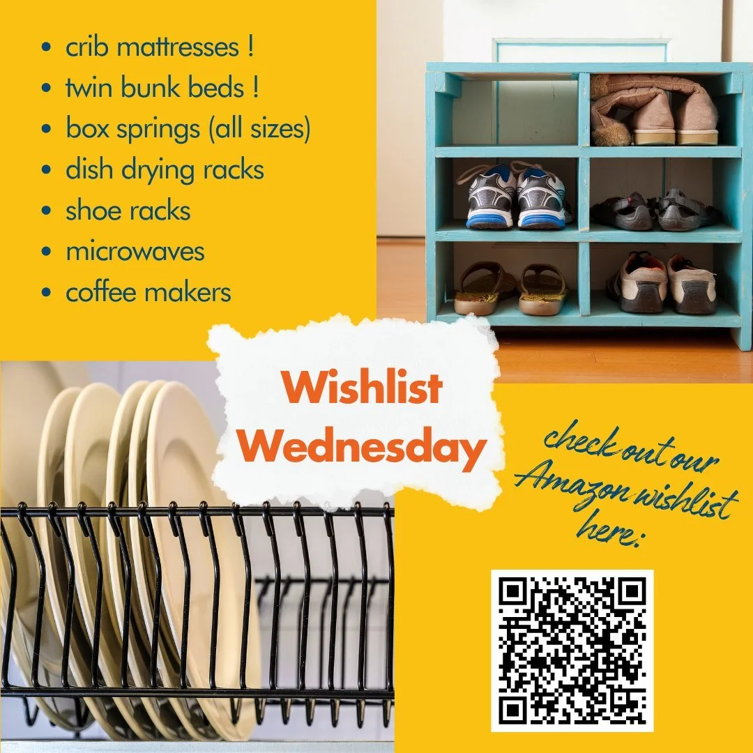 💛 Happy Wishlist Wednesday everyone!!!💛

🛏 We are still completely out of crib mattresses and twin bunk beds for our Humble families with little ones!!! We are also running low on box springs (all sizes), dish drying racks, shoe racks, microwaves 