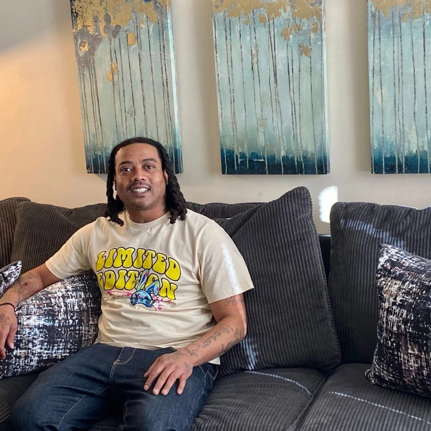 Thursday we met Adell through our partners at Travelers Aid Society. A spiritual and quiet single dad, he loves meditating and being outdoors in nature. But his eyes really lit up when he talked about fishing with his son, their favorite thing to do 