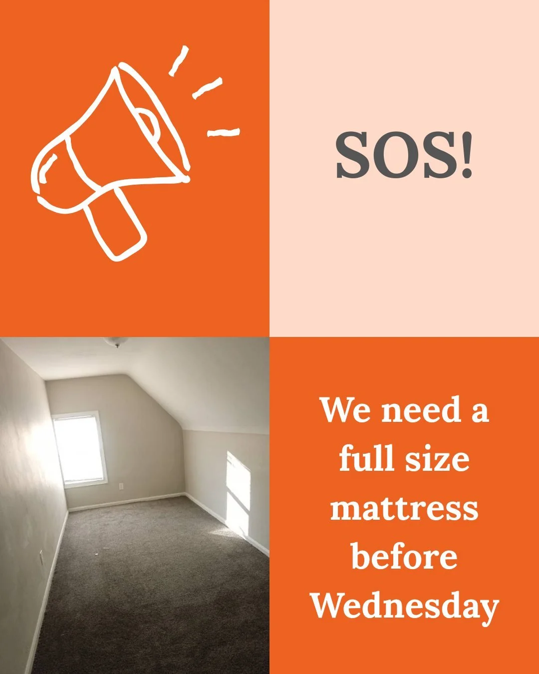 We have a tight space we are working with for this week and we are hoping that our Humble community has a full size mattress that is in excellent condition to pass along to this dad. 

Please let us know by calling 440-318-1039 or emailing infocle@hu