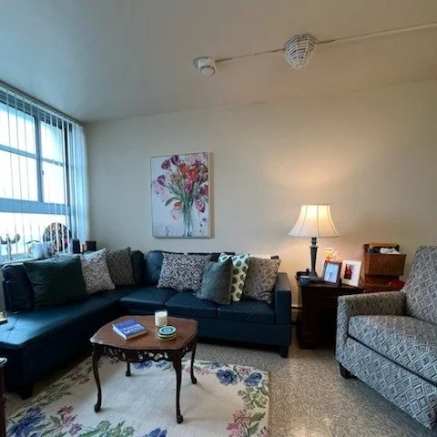 We turned this studio apartment in the sanctuary that our client was hoping for. After finally landing a space she felt safe in, Wednesdays client walked in to a fully furnished apartment. She expressed she never wanted to leave now that she had all 
