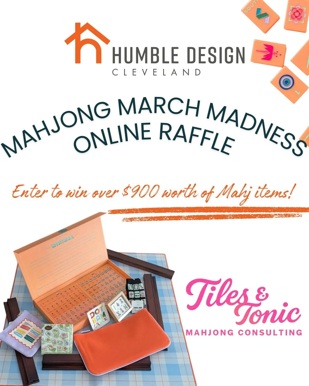 After just announcing our Mahj Raffle, @tilesandtonic was so excited for this amazing opportunity and wanted to sweeten the offer!

🍹🀄Tiles and Tonic are throwing in a private lesson for up to 8 people either in your home or at their Mahj room in C