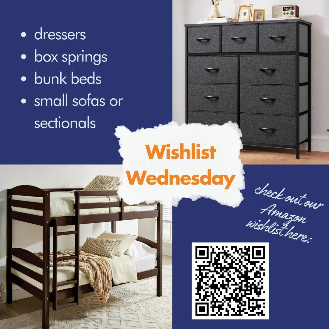 💛 Wishilst Wednesday 💛

Next week we are providing 10 kids with beds and dressers, which means we need to stock up on dressers, box springs and bunkbeds this week at the warehouse! We are also in need of small sofas or sectionals for upcoming decos