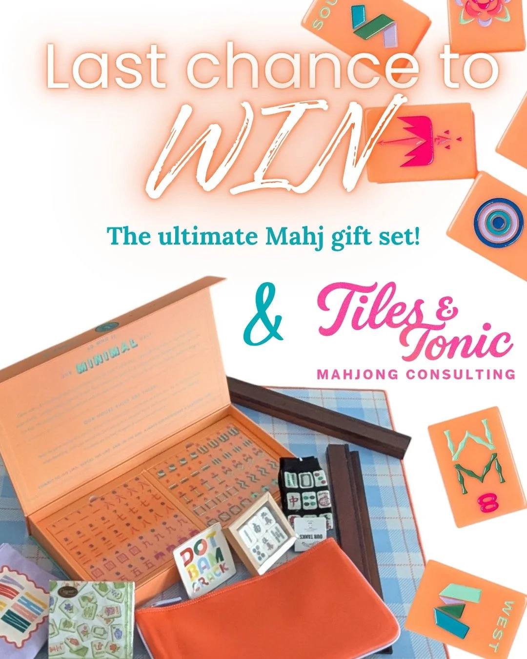 With a prize worth over $900, what are you waiting for?!

Every ticket sold is an entry to win this amazing Mahj set including private guided play or lesson by @tilesandtonic. The beautiful tiles from@themahjongline cannot be matched.

Ticket sales e