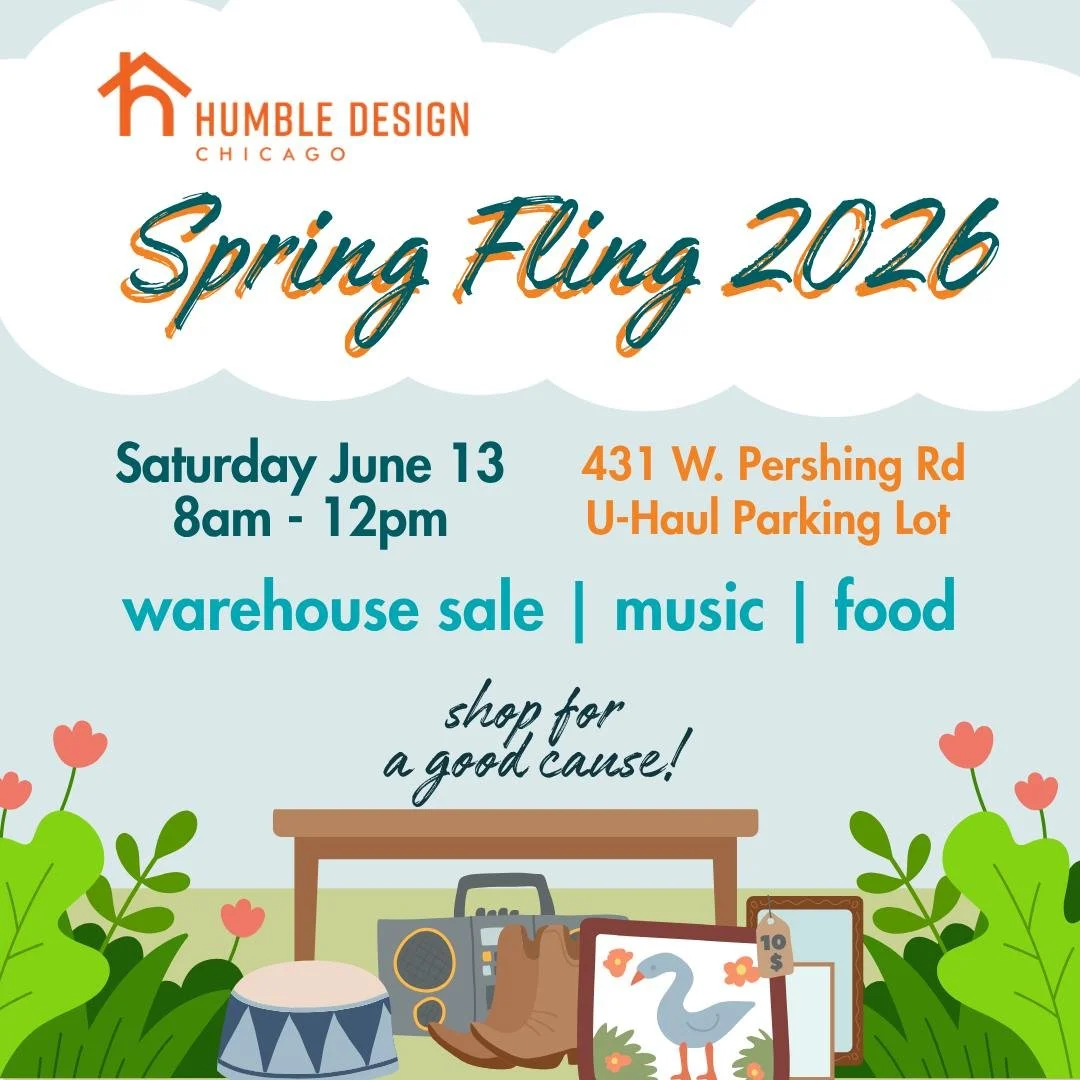 📣 REMINDER: Humble Design Chicago is hosting a Spring Fling event! Join us for a morning of shopping, tunes and breakfast bites - all in support of a good cause. 

🌞 The event will take place on Saturday, June 13th from 8am - 12pm at the Humble Des