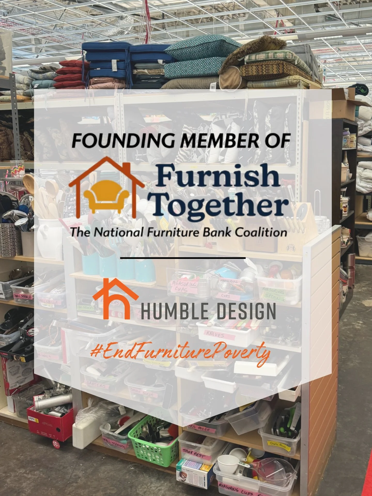 Humble Design is proud to be a Founding Member of @furnishtogether, a national coalition of nonprofit furniture banks committed to addressing and ending furniture poverty.

Furnish Together brings furniture banks from across the country together to s