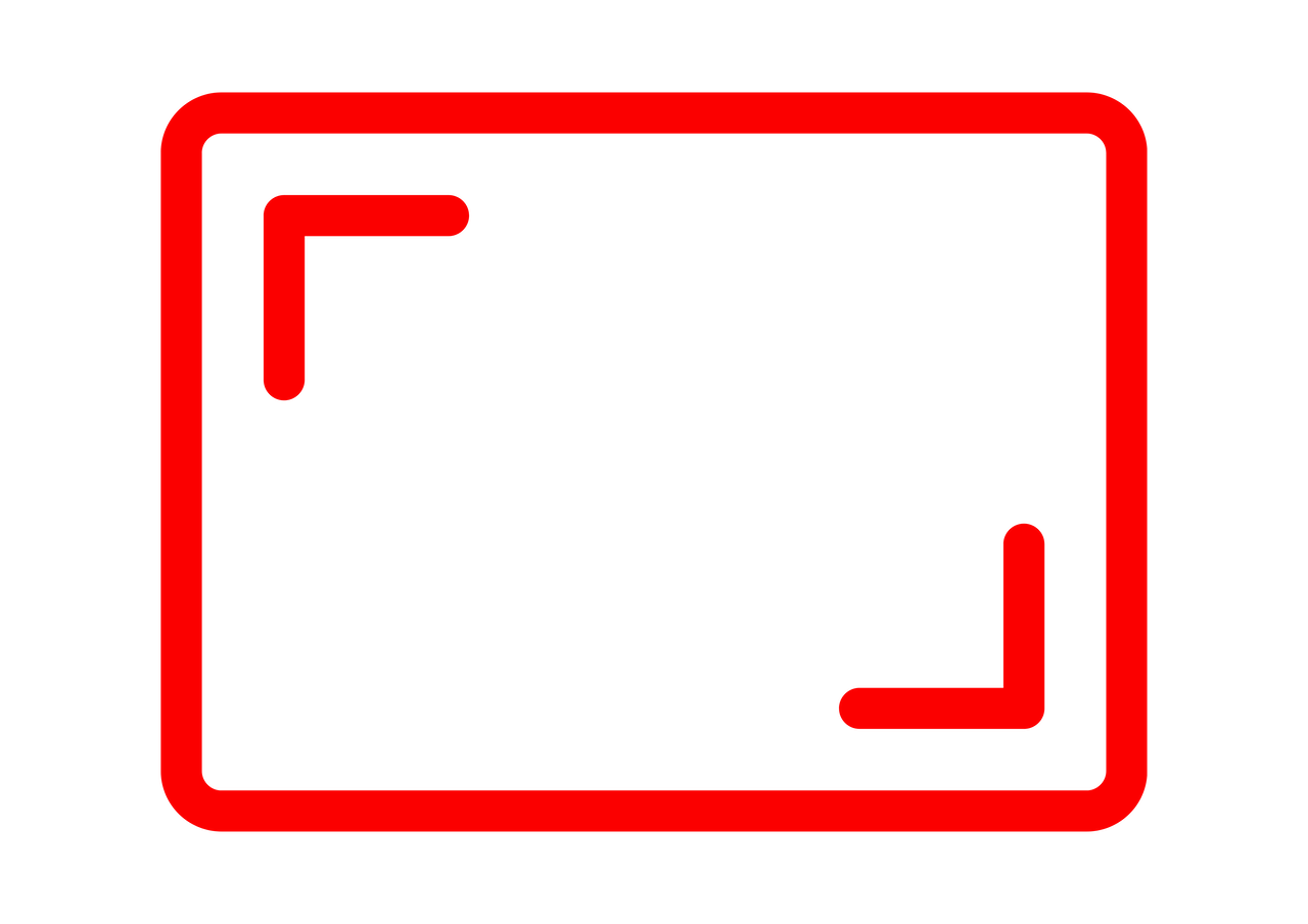 An icon of a landscape modern digital out of home screen.