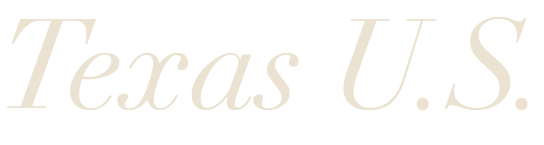 Text reading 'Texas U.S.' in elegant, cursive font