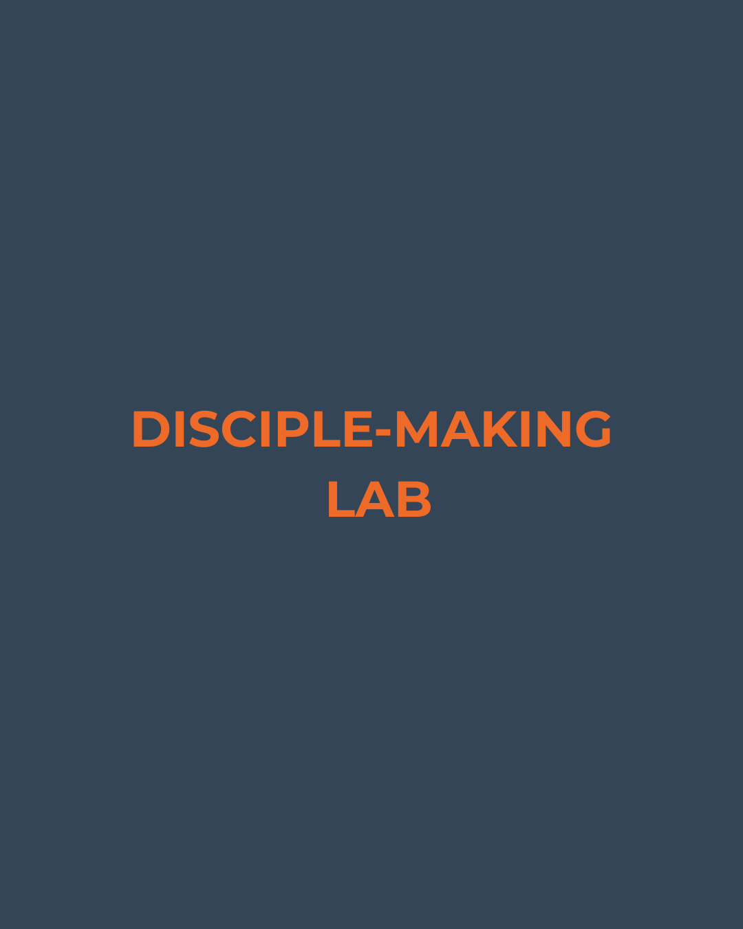 The Disciple-Making Lab 