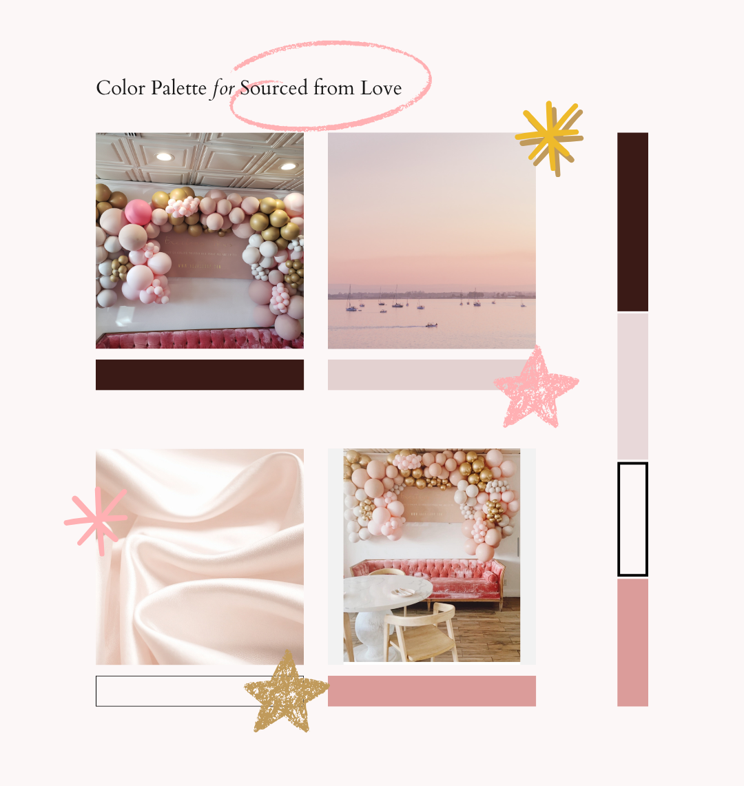 pink feminine brand kit color palette for a HSP web design client
