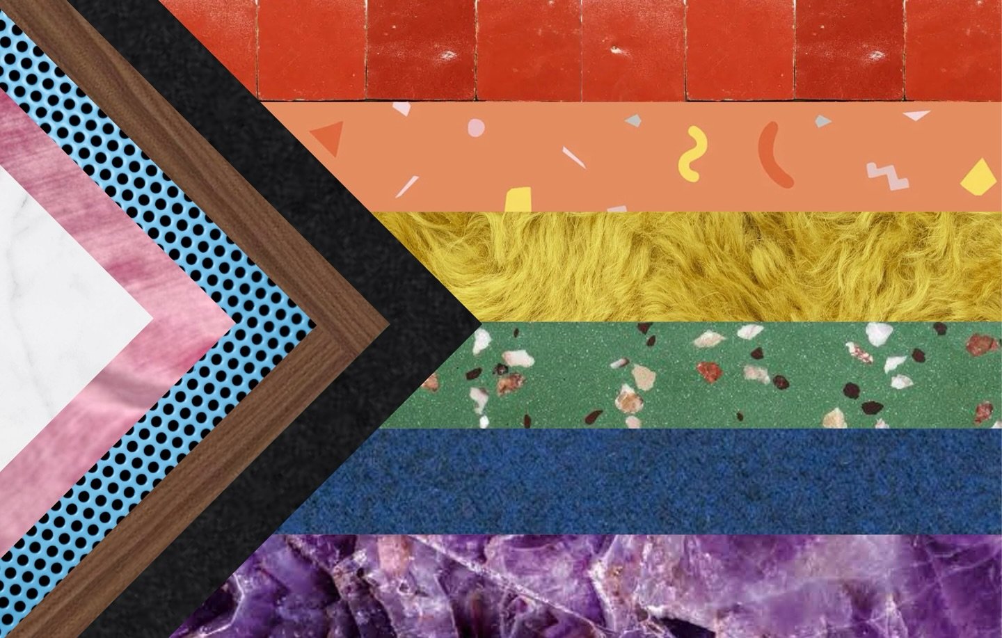 As a LGBTQ+ owned business, we believe great design is for everyone, and we&rsquo;re all about creating spaces that reflect ALL KINDS OF IDENTITIES &amp; STORIES. 

So of course we couldn&rsquo;t resist pulling together a pride flag-inspired finish p