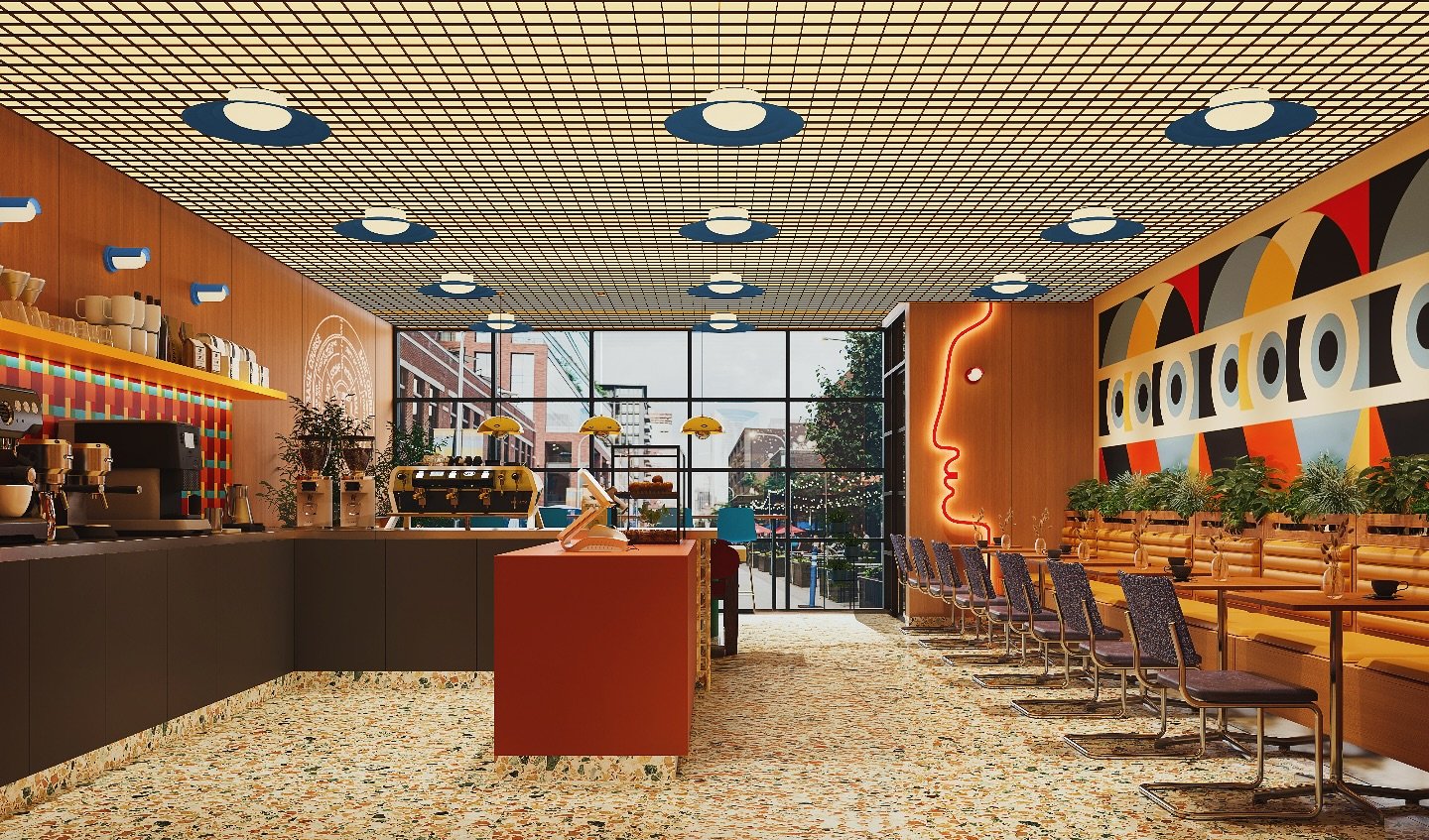 From morning coffee to late night records, Modhaus moves with the day.

We mixed bold industrial materials with warm natural elements to strike the right balance and create a space that feels just right, no matter the hour. 

If your next project nee
