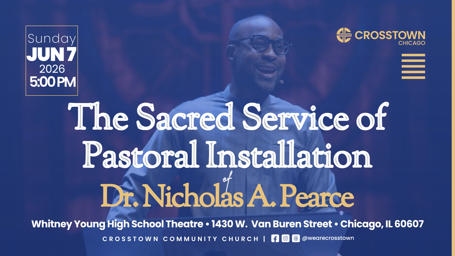 Pastoral Installation of Dr. Nicholas A. Pearce