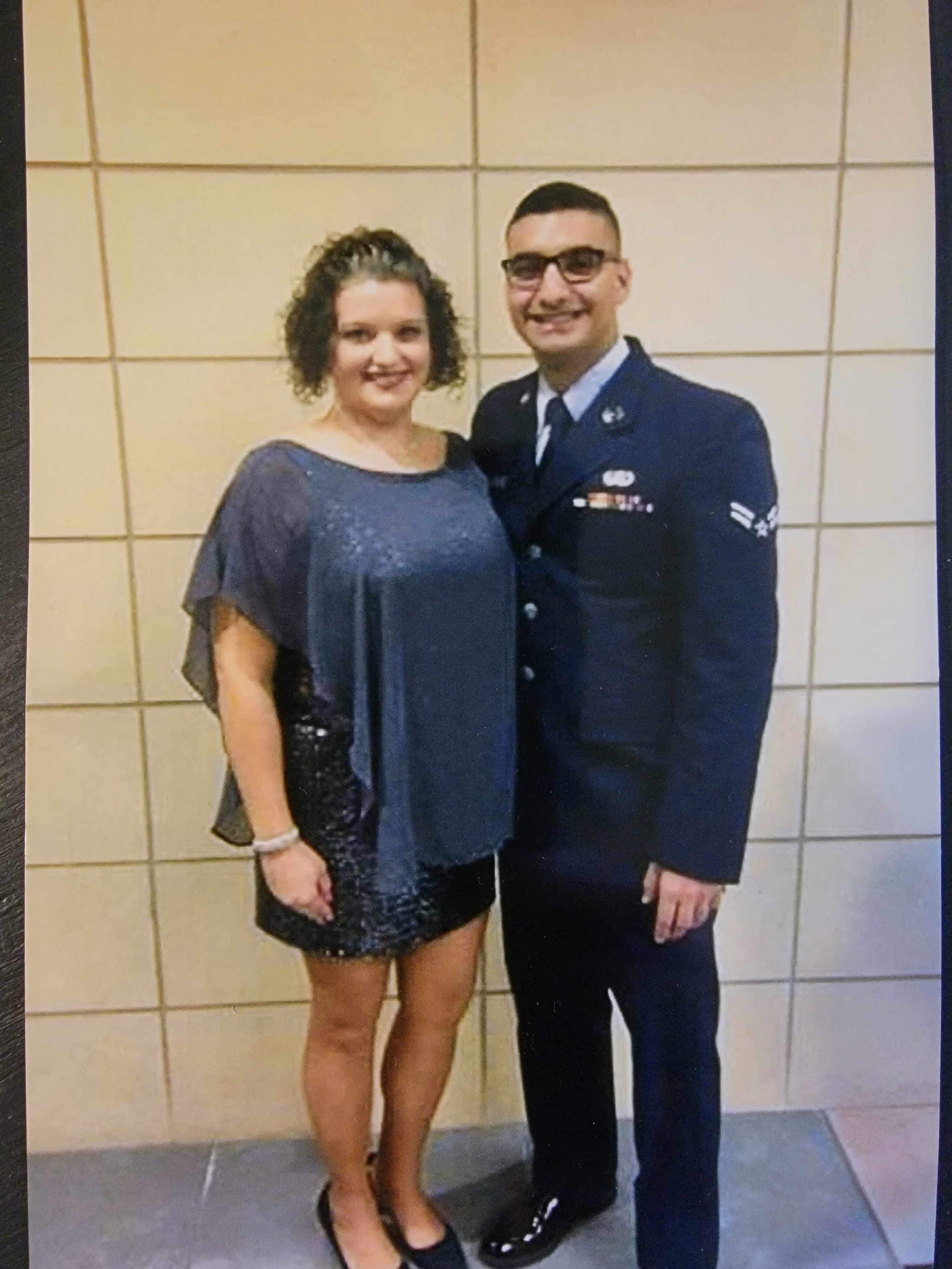 Hilari at a military ball with eldest son