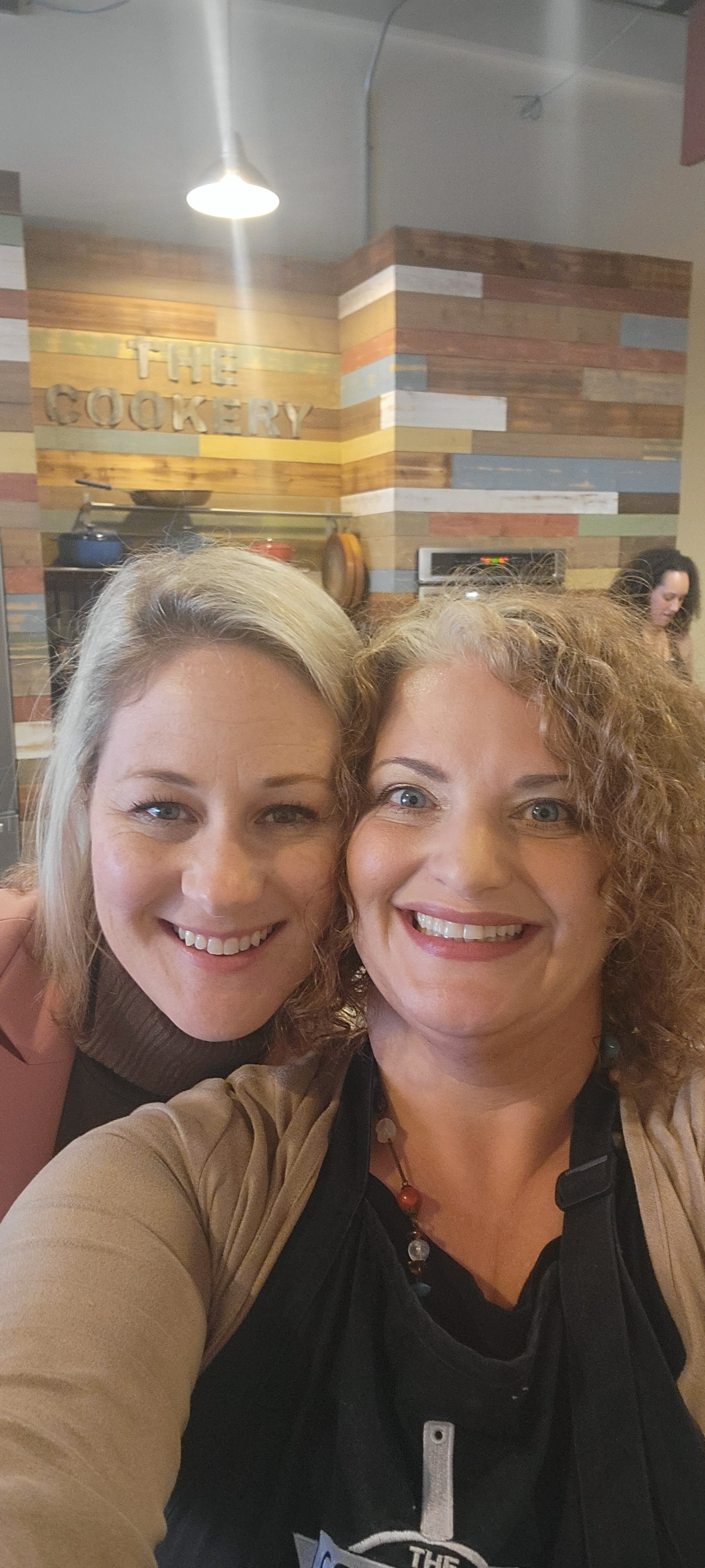At a cooking class with a veteran