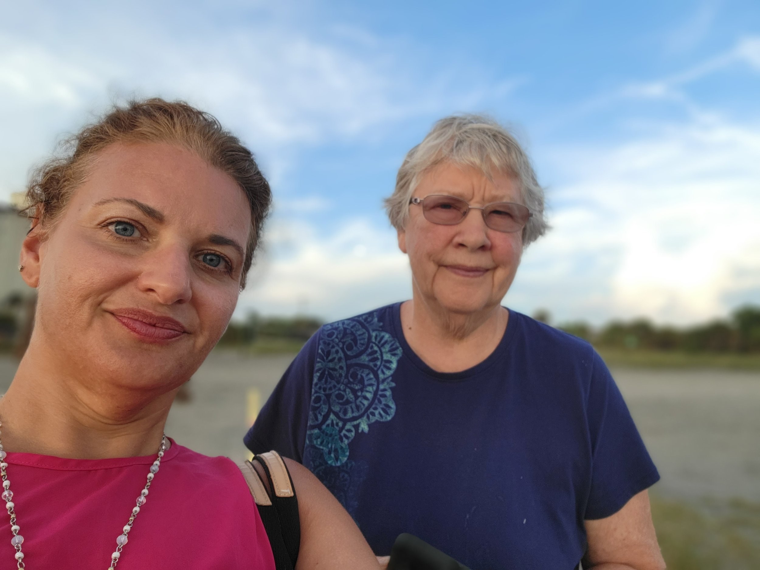 At the beach with a military widow