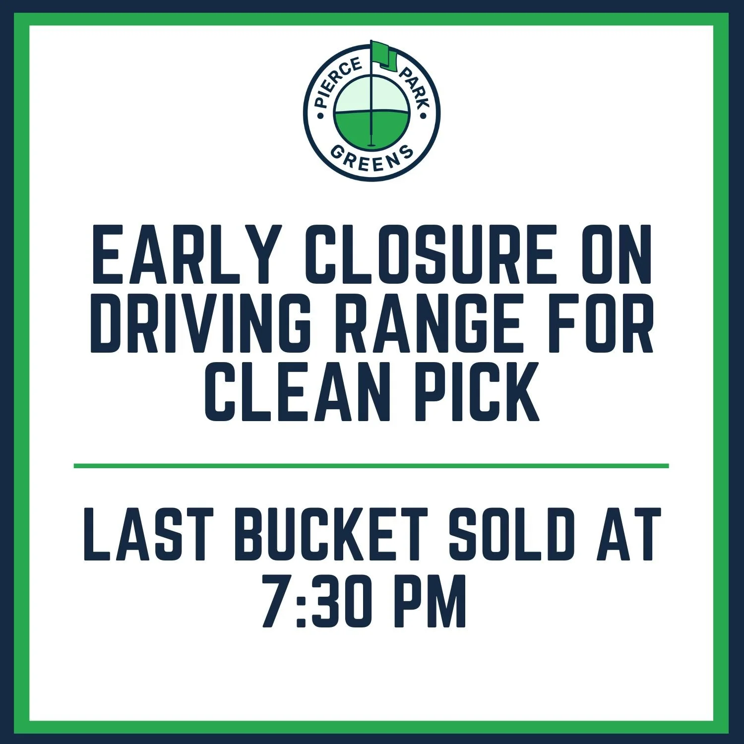 Clean Pick Sunday- Range Closed Early