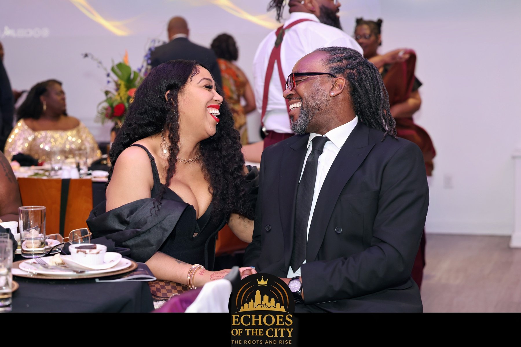 Beautiful couple Kansas City couple at gala 