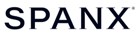SPANX logo in dark text