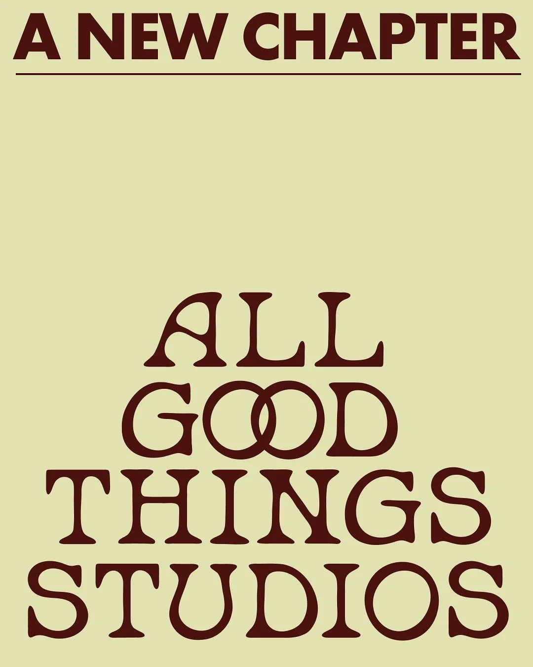 Today we are so deeply overjoyed to introduce All Good Things Studios. A home for our dinners, our team, and the creatives who make this city feel like home.

For the last two and a half years, we&rsquo;ve been hosting with one simple mission: bringi