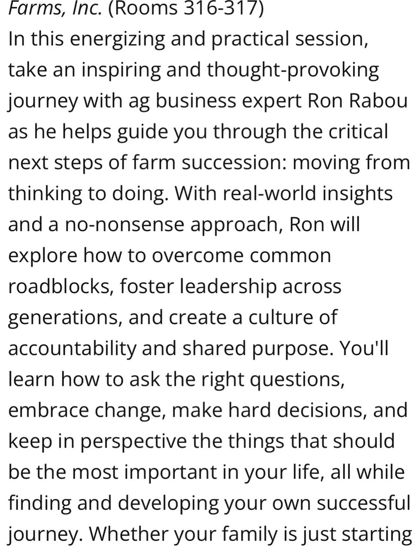 I&rsquo;m looking forward to sharing the stage with some great speakers this week in Des Moines at the Iowa Farm Bureau convention!  #farmsuccession #farmleadership #farmsmatter