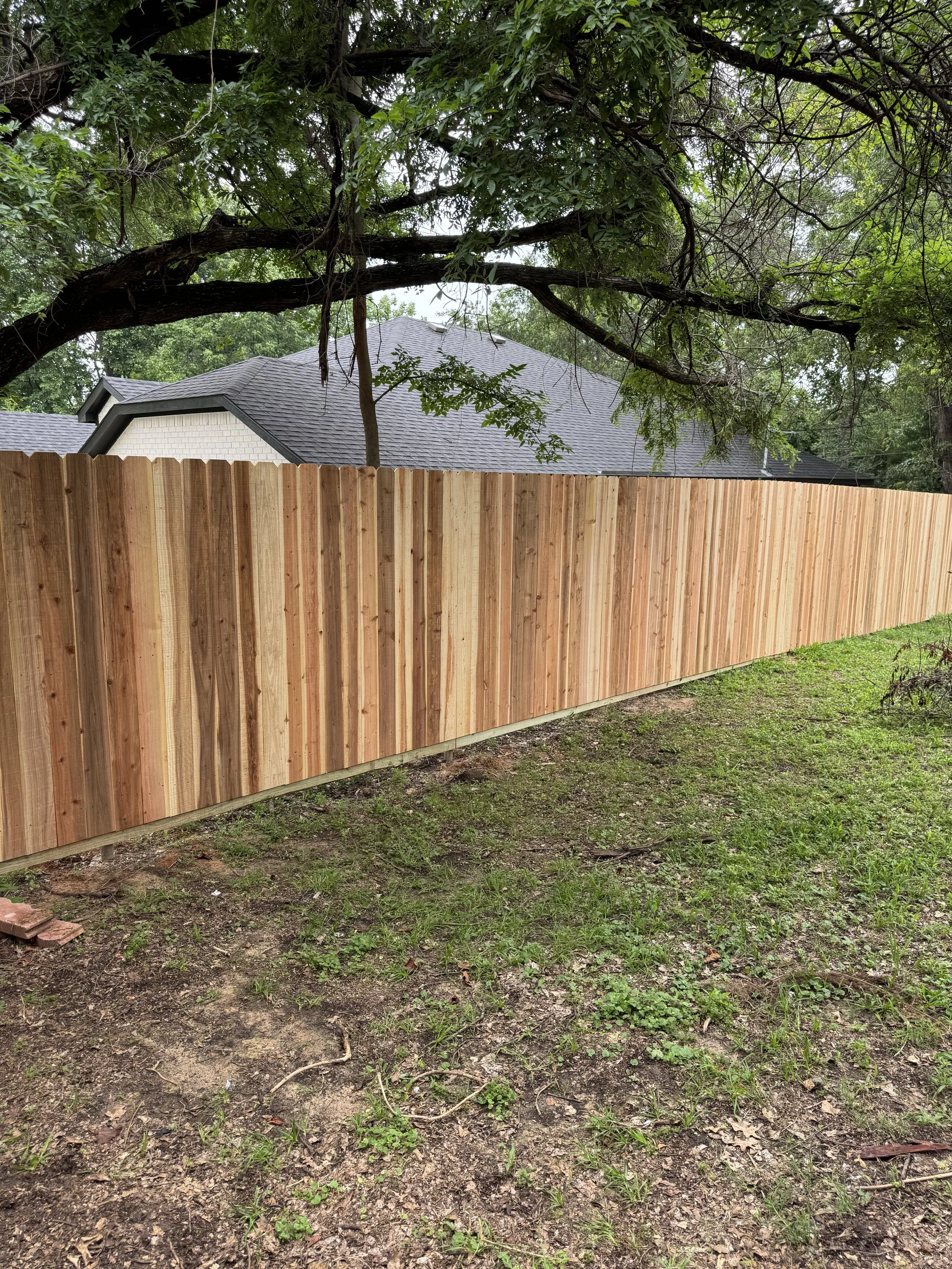 Cedar privacy fencing 
