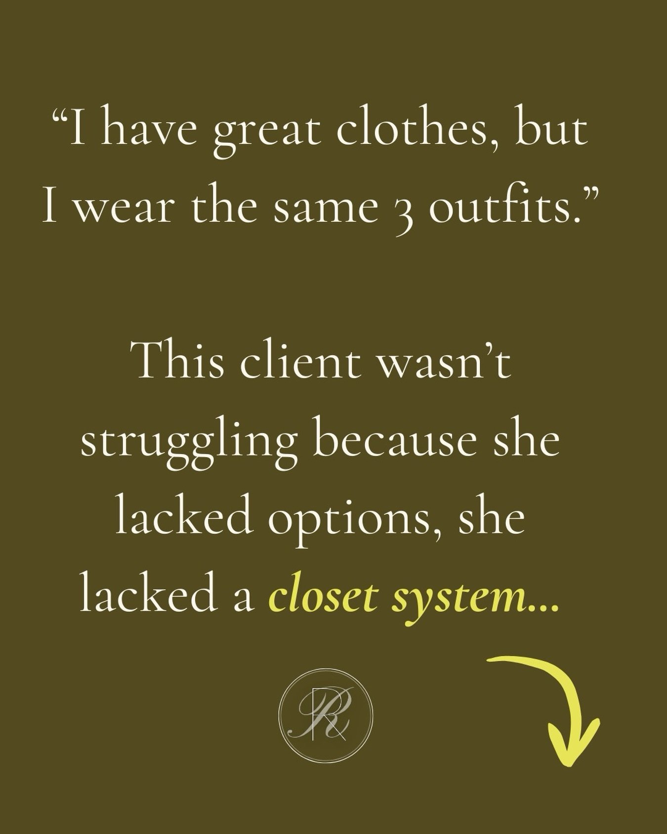 She&rsquo;s a successful, capable woman who runs a big team and raises 2 kids.&nbsp; She wasn&rsquo;t struggling because she lacked taste &ndash; her clothes are great!&nbsp; She struggled because she&rsquo;s tired. She&rsquo;s leading teams, caregiv