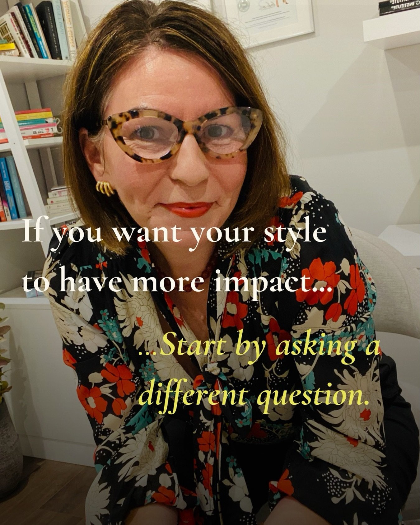 Not: &ldquo;What should I wear?&rdquo;
Ask: &ldquo;What do I want my style to say about me now?&rdquo;

The woman you are today probably isn&rsquo;t the one you were five, ten or fifteen years ago. Your career, confidence, priorities, lifestyle, body