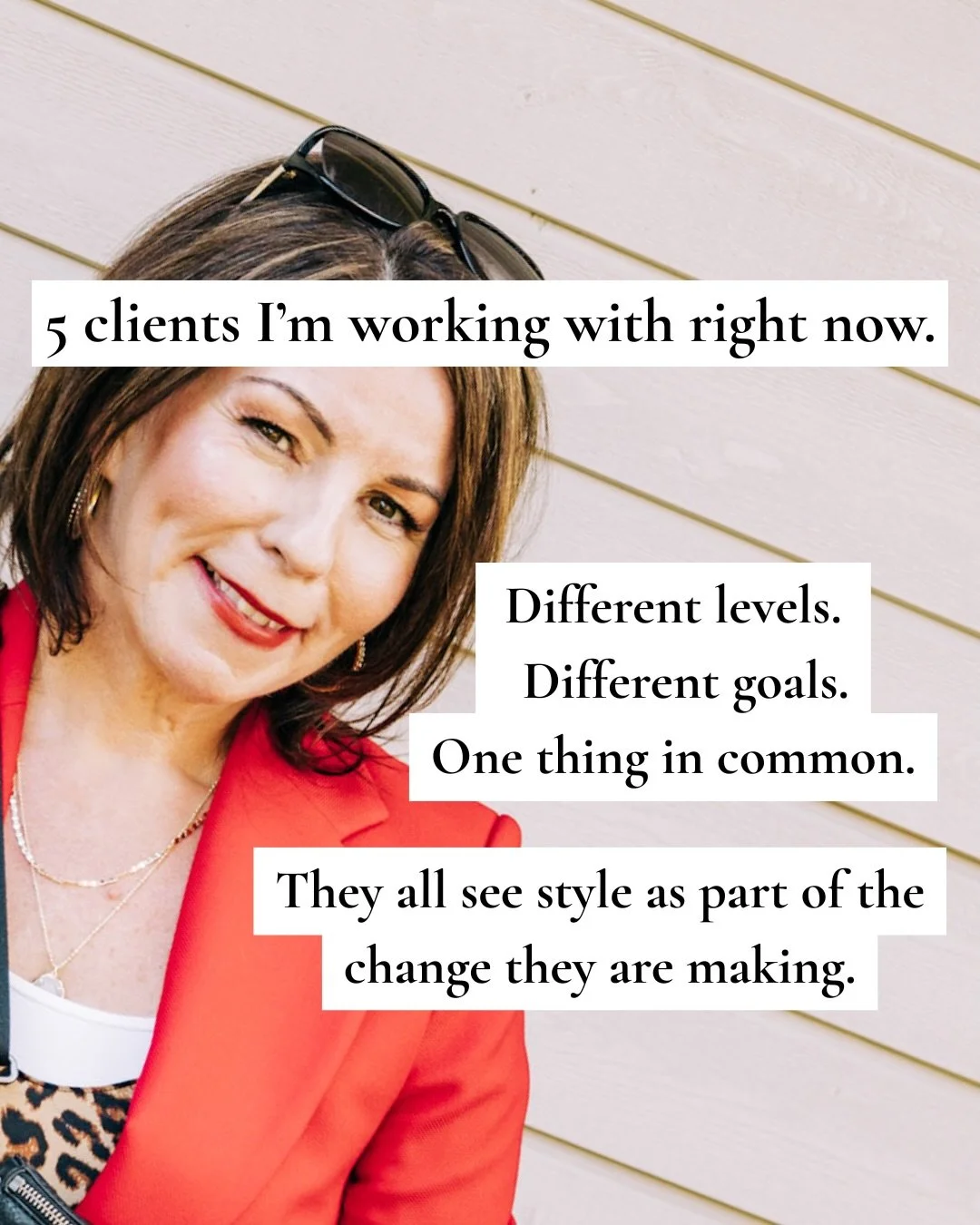 5 women I&rsquo;m working with right now.  All at different stages, with different priorities and ambitions. 

But there&rsquo;s a common thread: each woman understands that what she wears has a role to play in what comes next. 

How you dress influe