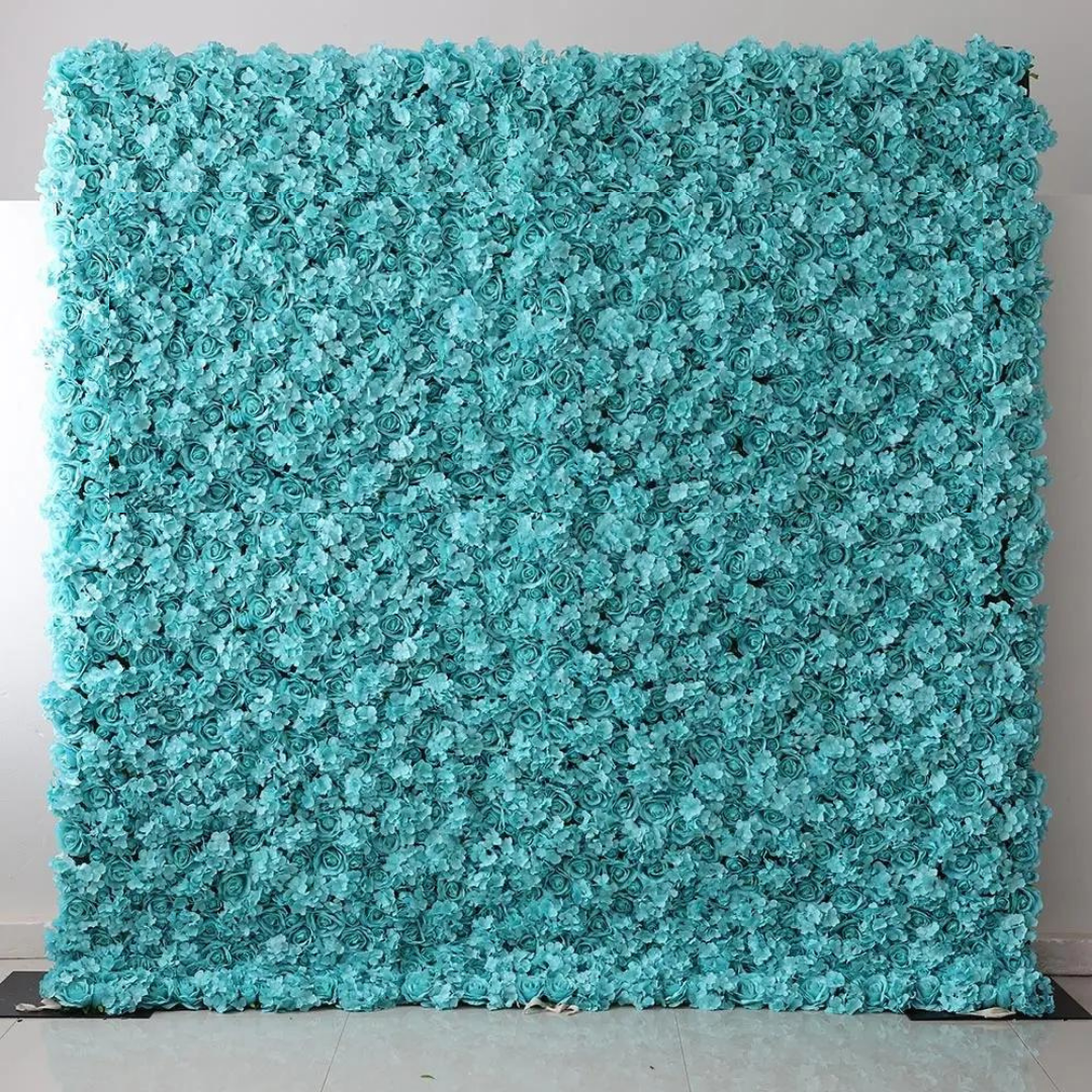 Classic Teal Rose Flower Wall - 242