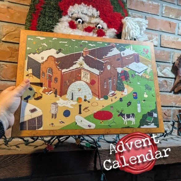 We started the @taskmaster  advent calendar yesterday 📆. We had fun looking all over the place for clues. Kinda like mixing Waldo with an escape room.