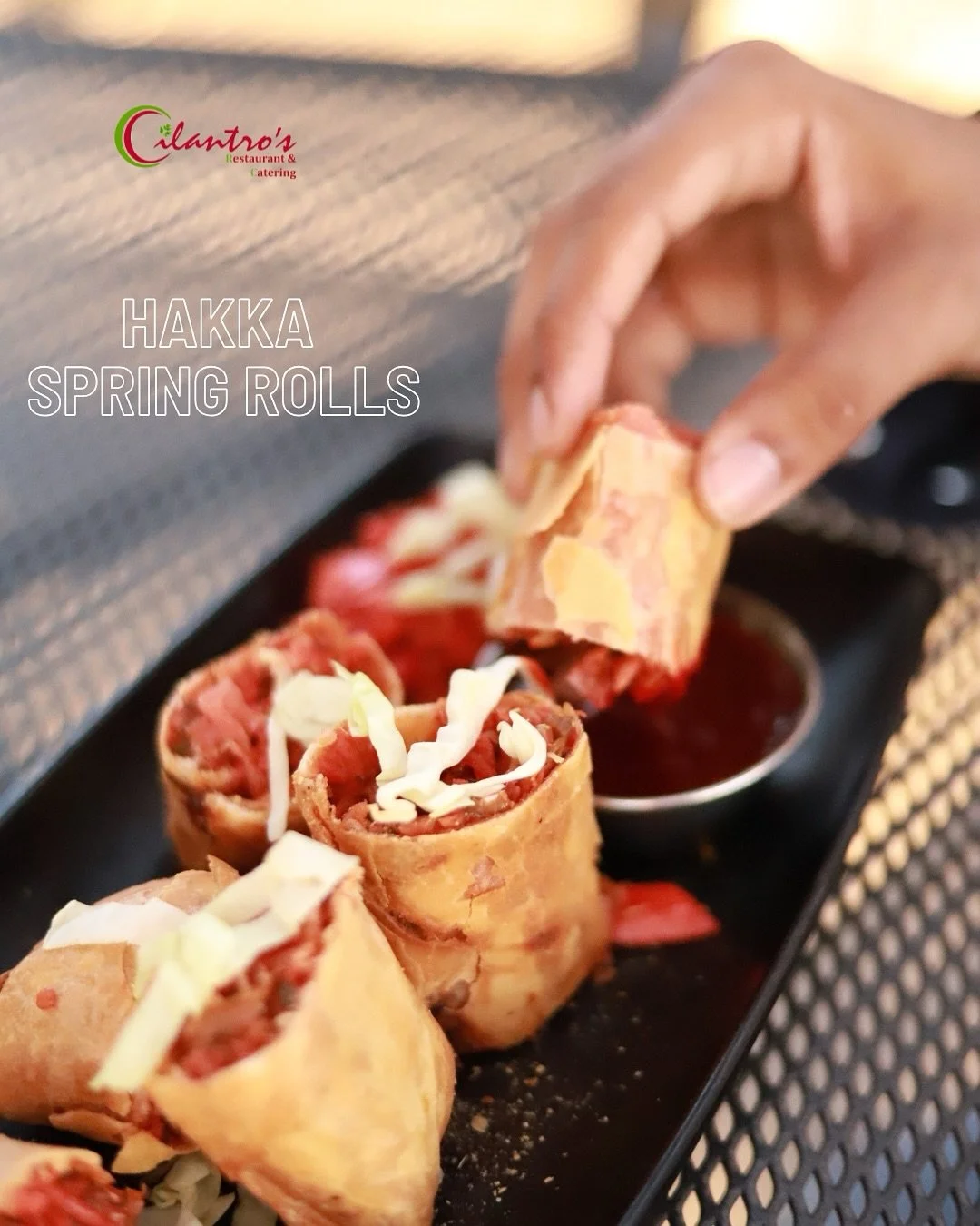 Hakka Spring Rolls! 😋 
One of the best Hakka Cuisines in Winnipeg! 

Taste it and fall in love🍽️

Visit us for Dine in | Take out.
We also offer catering services 
📞 DM or Call us for quotes 

#hakka #hakkanoodles #hakkafood #springrolls #springro