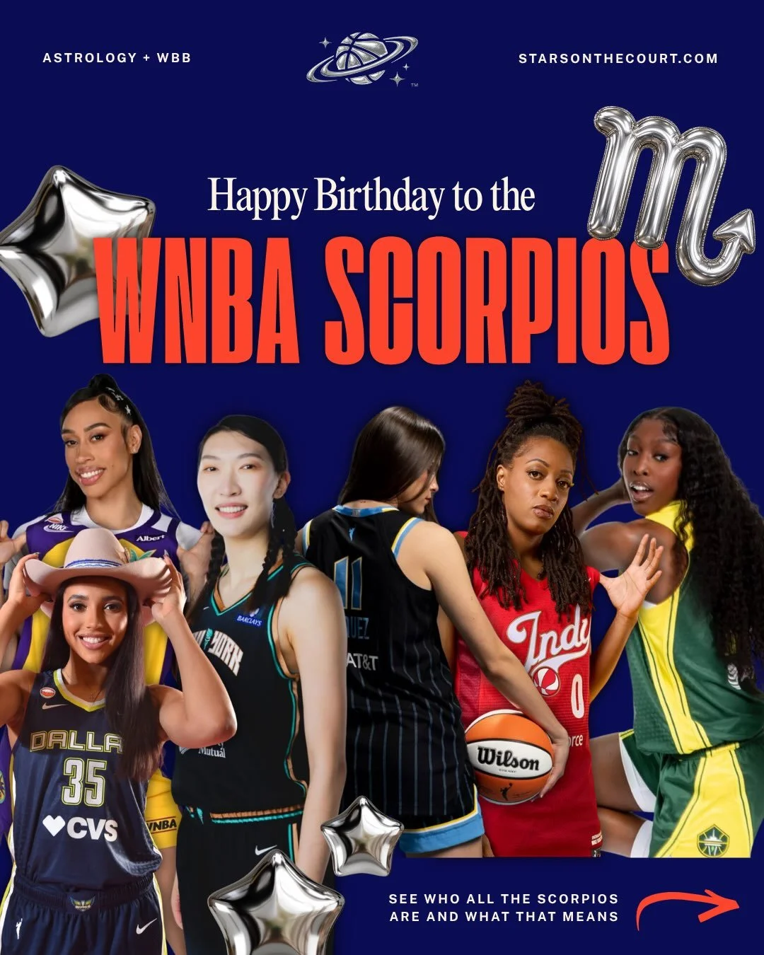 ♏️ Getting a head start on Scorpio season, which starts tomorrow. Because the Scorpios expect respect! 🦂 

Who&rsquo;s your favorite? Did I miss anyone?

#scorpioseason #sportsastrology #wnba #astrology #starsonthecourt